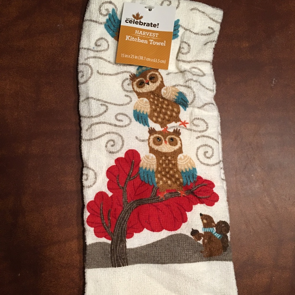 Owl harvest kitchen towels